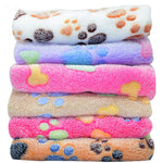 3pcs Warm Paw Print Blanket Bed Cover