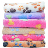 3pcs Warm Paw Print Blanket Bed Cover