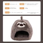 2022 Sloth-shaped Pet Litter Warm Kennel