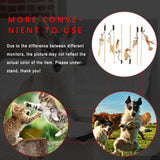 Pet Teaser Toys Feather Wood Rod Mouse