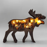 Wooden Animal Wolf Statue Creativity