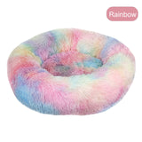 Donut Cat Bed Round Plush Deep Sleeping Nest