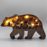 Wooden Animal Wolf Statue Creativity