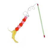 1PC Funny Pet Beaded Feather Teaser