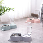 Automatic Pet  Cat dog Feeder Bowls Water Dispenser  Kitten Drinking Bowl Dogs Feeder Food Dish Stainless Steel Pet Bowl Goods