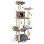 Cats Climbing Trestle Pet Scratcher Tree