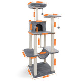 Cats Climbing Trestle Pet Scratcher Tree