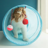 Cat Tunnel Toy Funny Pet 2 Holes Play