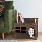 Durable Wooden Cat Cave Bed Furniture