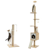 Cat Tree Floor to Ceiling Adjustable  Activity Center