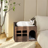 Durable Wooden Cat Cave Bed Furniture