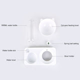 Plastic Cat Gravity Water and Food Bowls