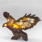 Wooden Animal Wolf Statue Creativity