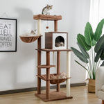 Luxury Cat Tree House Tower with Cabinet