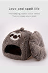 2022 Sloth-shaped Pet Litter Warm Kennel