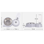 Automatic Pet  Cat dog Feeder Bowls Water Dispenser  Kitten Drinking Bowl Dogs Feeder Food Dish Stainless Steel Pet Bowl Goods
