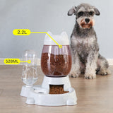 2.2L Pet Automatic Feeder Drinking Bowl For Dogs