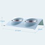Double Pet Bowls Food Water Feeder