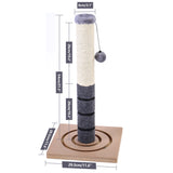 H228-274cm Pet Cat Tree Scratcher Post Adjustable