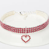 Pet Heart-shaped Collar Rhinestone Accessories