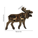 Wooden Animal Wolf Statue Creativity