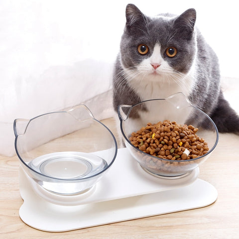 Non-Slip Double Cat Bowl Pet Water Food