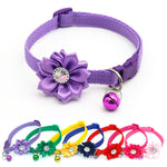 1pcs Adjustable Pet Collar Flower Bell