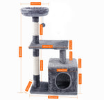 H228cm Cat Tree Toy Condo Climbing Tower