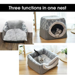 2 in 1 Mulifi-functional Dog Bed Kennel Cat