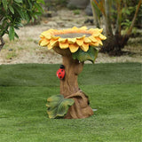 Polyresin Sunflower Bird Bath Feeder