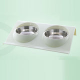 Double Pet Bowls Food Water Feeder