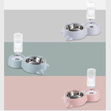 Automatic Pet  Cat dog Feeder Bowls Water Dispenser  Kitten Drinking Bowl Dogs Feeder Food Dish Stainless Steel Pet Bowl Goods