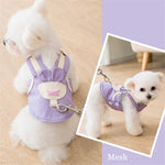 Harness Collar For Pet Spitz Vest+Leash 2 Pcs