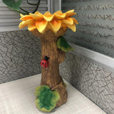 Polyresin Sunflower Bird Bath Feeder