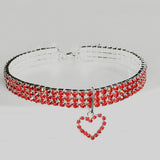 Pet Heart-shaped Collar Rhinestone Accessories