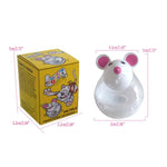 Pet Cat Feeder Toy Mice Shape Food Rolling