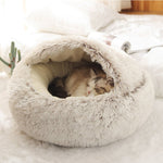 New Style Pet Round Plush Warm Bed