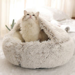 New Style Pet Round Plush Warm Bed
