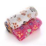 3pcs Warm Paw Print Blanket Bed Cover