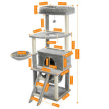 Cats Climbing Trestle Pet Scratcher Tree