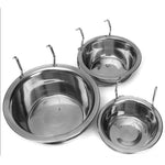 Stainless Steel Pet Bowl Food Water Drinking Cage