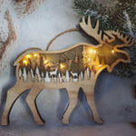 Wooden Animal Wolf Statue Creativity