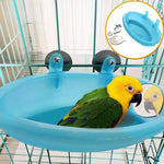 Pet Bird Bath Cage Parrot Bathtub With Mirror