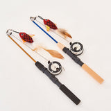 Retractable Cat Toy Fish Type Telescopic Feathers