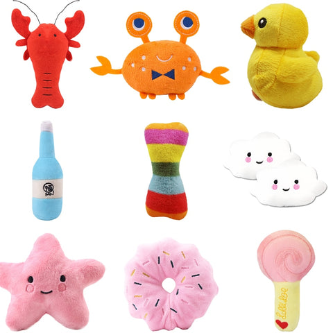 Cute Squeaky Bite Resistant Pet Chew Toys