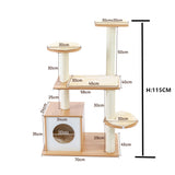 Cat Tree Climbing Tower with Sisal Scratching