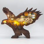 Wooden Animal Wolf Statue Creativity