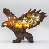 Wooden Animal Wolf Statue Creativity
