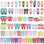 100PCS Snap Clips No Slip Metal Hair