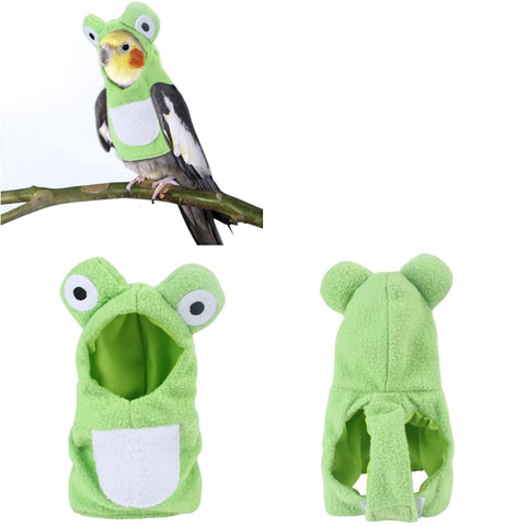 Funny Frog Shaped Birds Clothes Plush Flying Suit